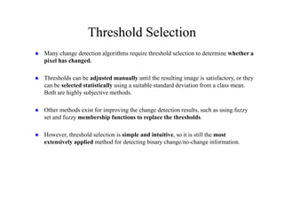 A review of change detection techniques | PDF