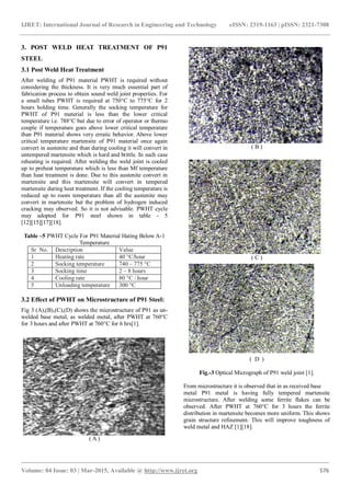 A review of effect of welding and post weld heat treatment on ...