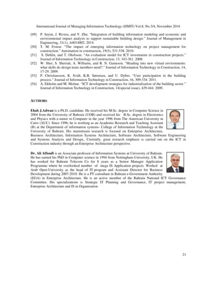 A REVIEW OF ICT TECHNOLOGY IN CONSTRUCTION | PDF