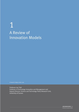 A review of innovation models | PDF