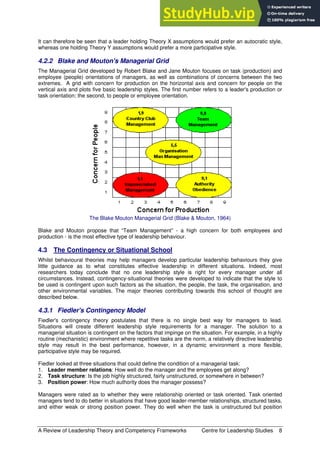 A Review Of Leadership Theory And Competency Frameworks | PDF
