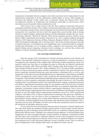 Sabir Rafi A REVIEW OF LITERATURE ON WORK ENVIRONMENT AND WORK COMMITMENT ...