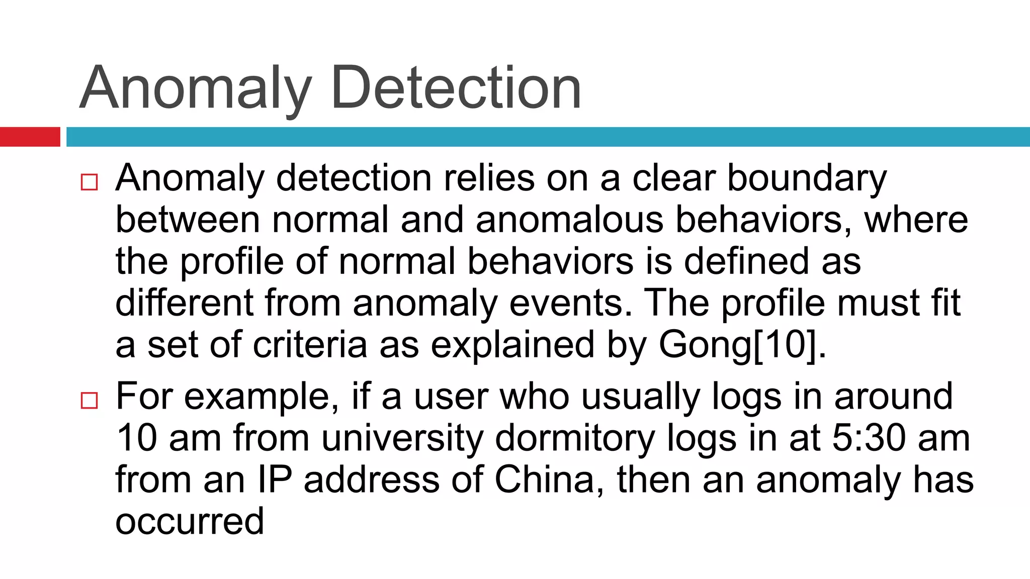 A review of machine learning based anomaly detection | PPT