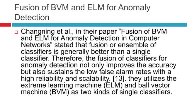 A review of machine learning based anomaly detection | PPT