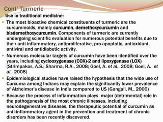Turmeric Activity A review of neuroprotective herbs in traditional medicine | PPTX