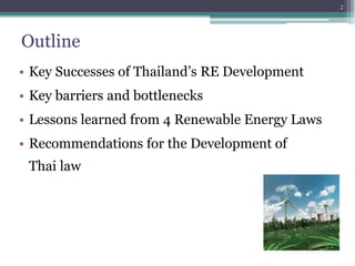 A review of of renewable energy laws lessons for thailand | PDF