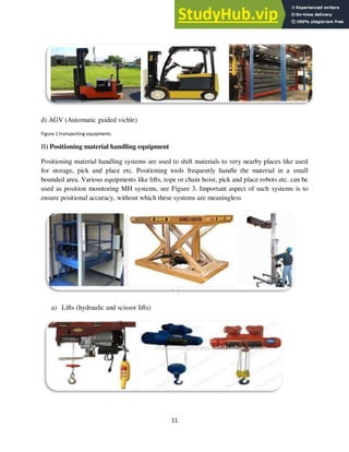 A REVIEW ON MATERIAL HANDLING EQUIPMENT | PDF
