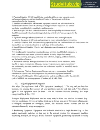 Mhe Environment A REVIEW ON MATERIAL HANDLING EQUIPMENT | PDF