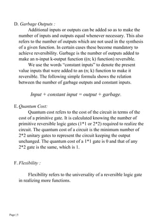 A review on reversible logic gates and their implementation | PDF