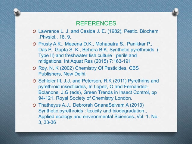 structure and toxicity of pyrethroid slideshare | PPTX