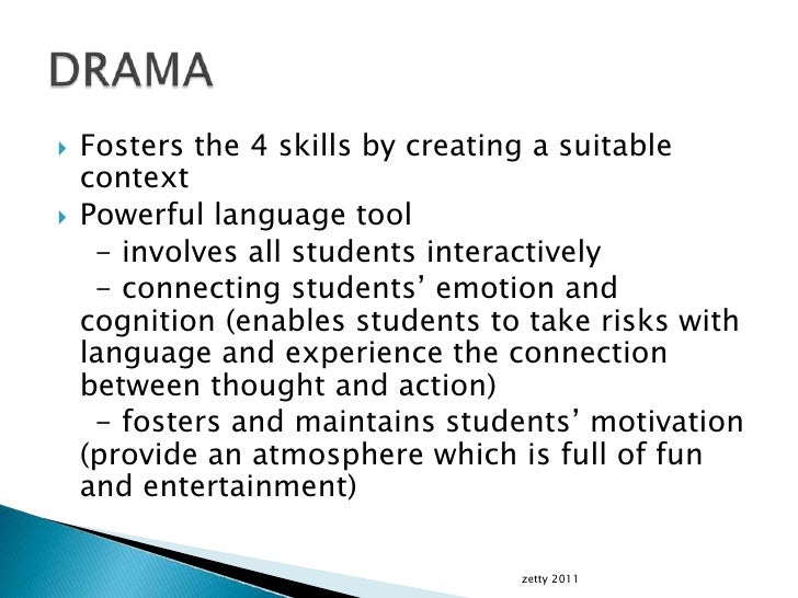 A review on the use of drama techniques