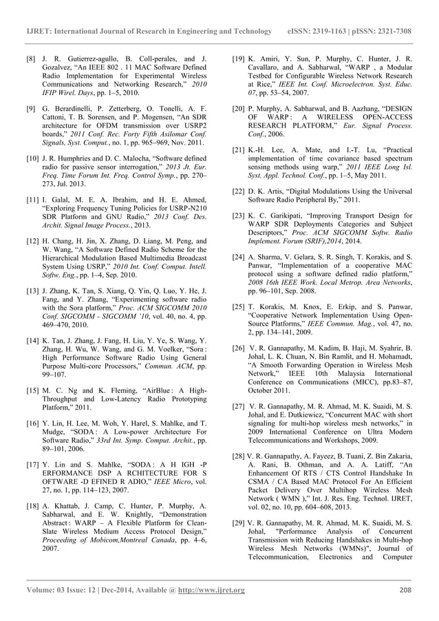 A review on various types of software defined radios (sdrs) in radio ...