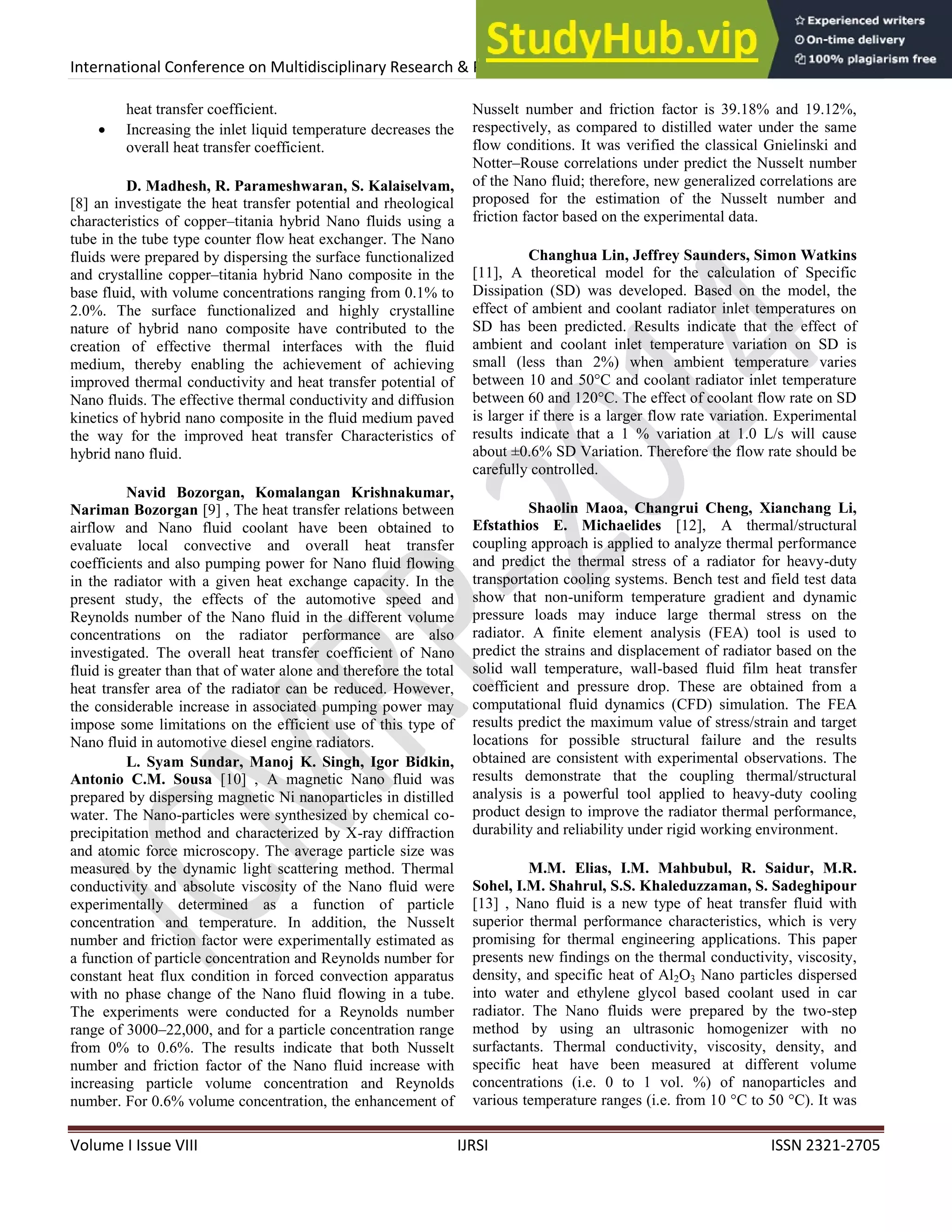 A Review Paper On Analysis Of Automobile Radiator | PDF