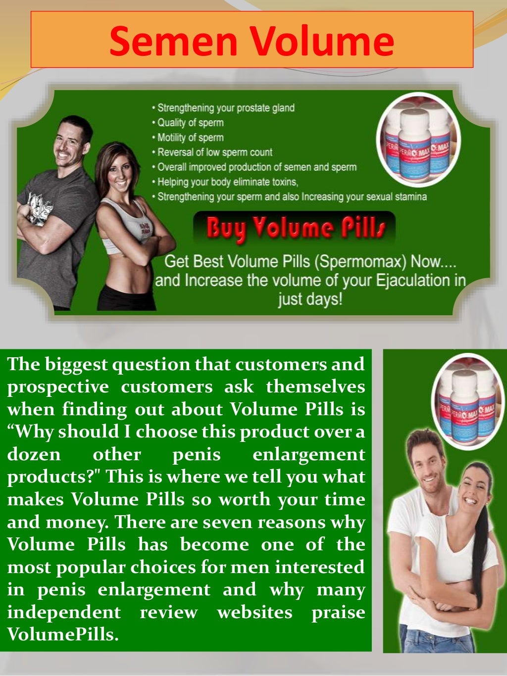 Are volume pills safe
