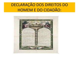 DECLARAÇÃO DOS DIREITOS DO
HOMEM E DO CIDADÃO:
 
