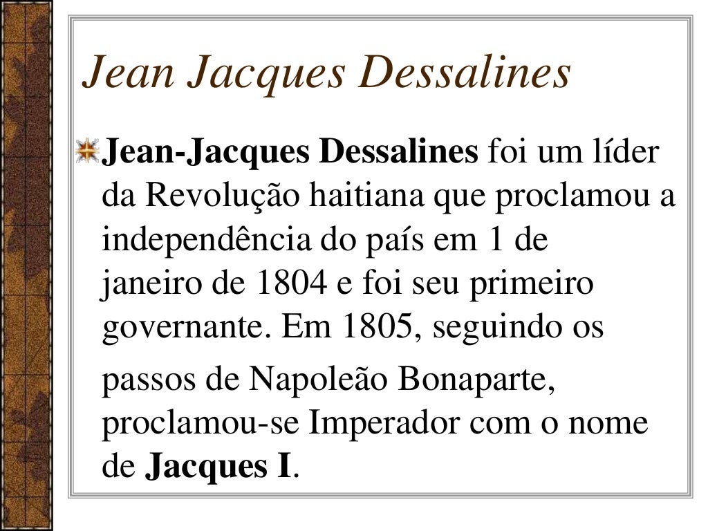 Com Base Nesse Texto A Revolução Haitiana Teve Como Protagonistas