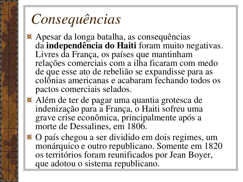 Com Base Nesse Texto A Revolução Haitiana Teve Como Protagonistas