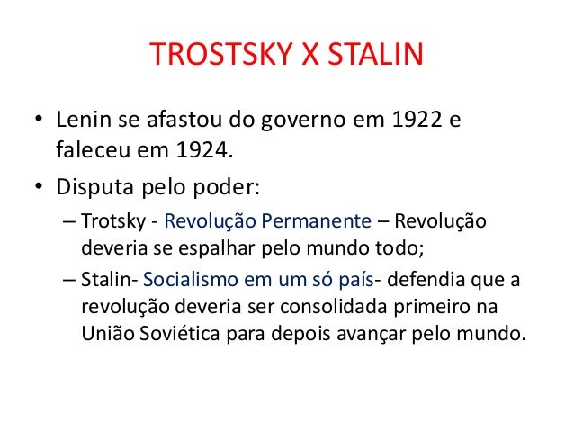 Governo de Stalin
• Em dezembro de 1929, Stalin concentrou o
poder em suas mãos: iniciando a ditadura
stalinista.
 