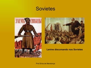 Sovietes Lenine discursando nos Sovietes 