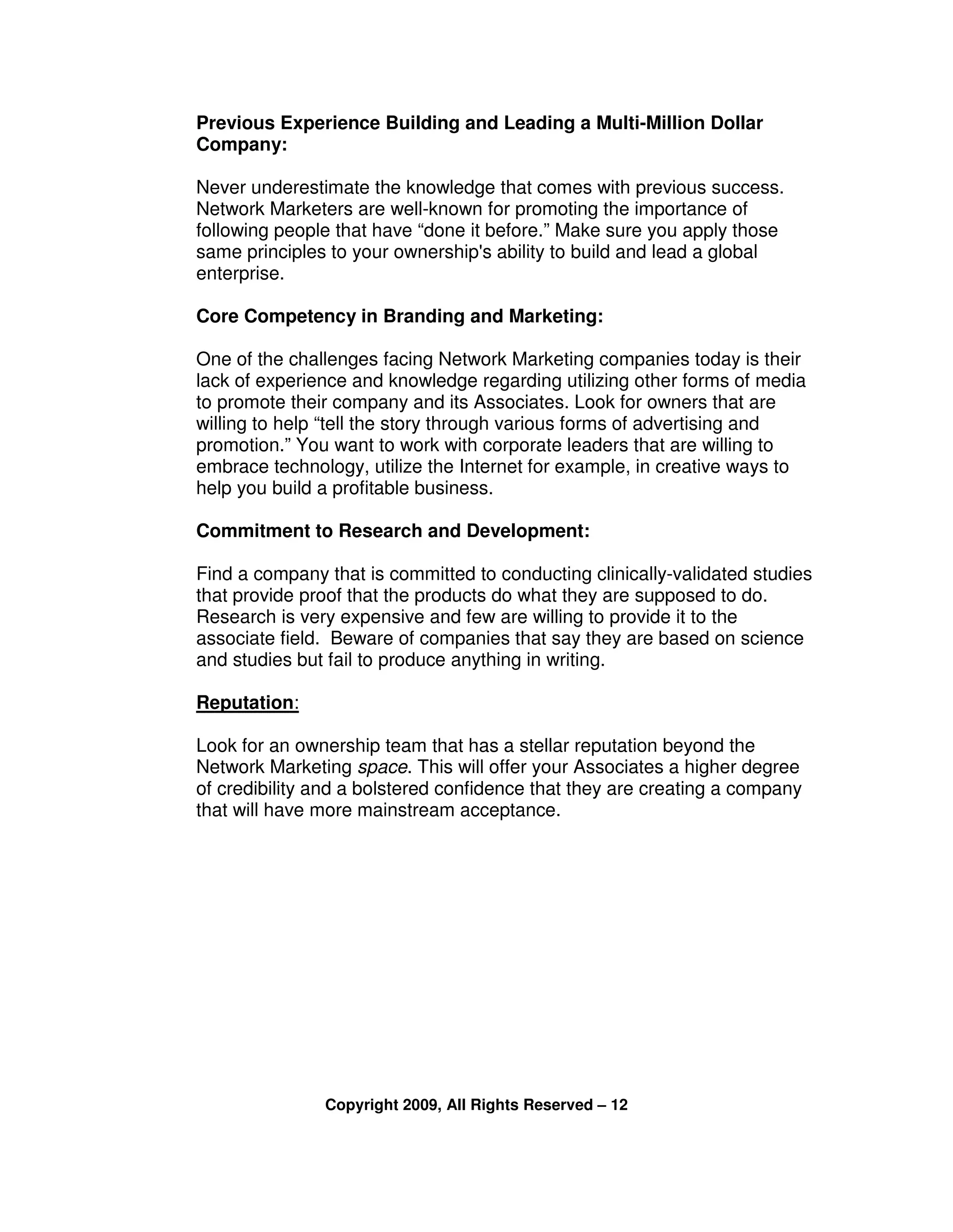 A Revolution In Network Marketing