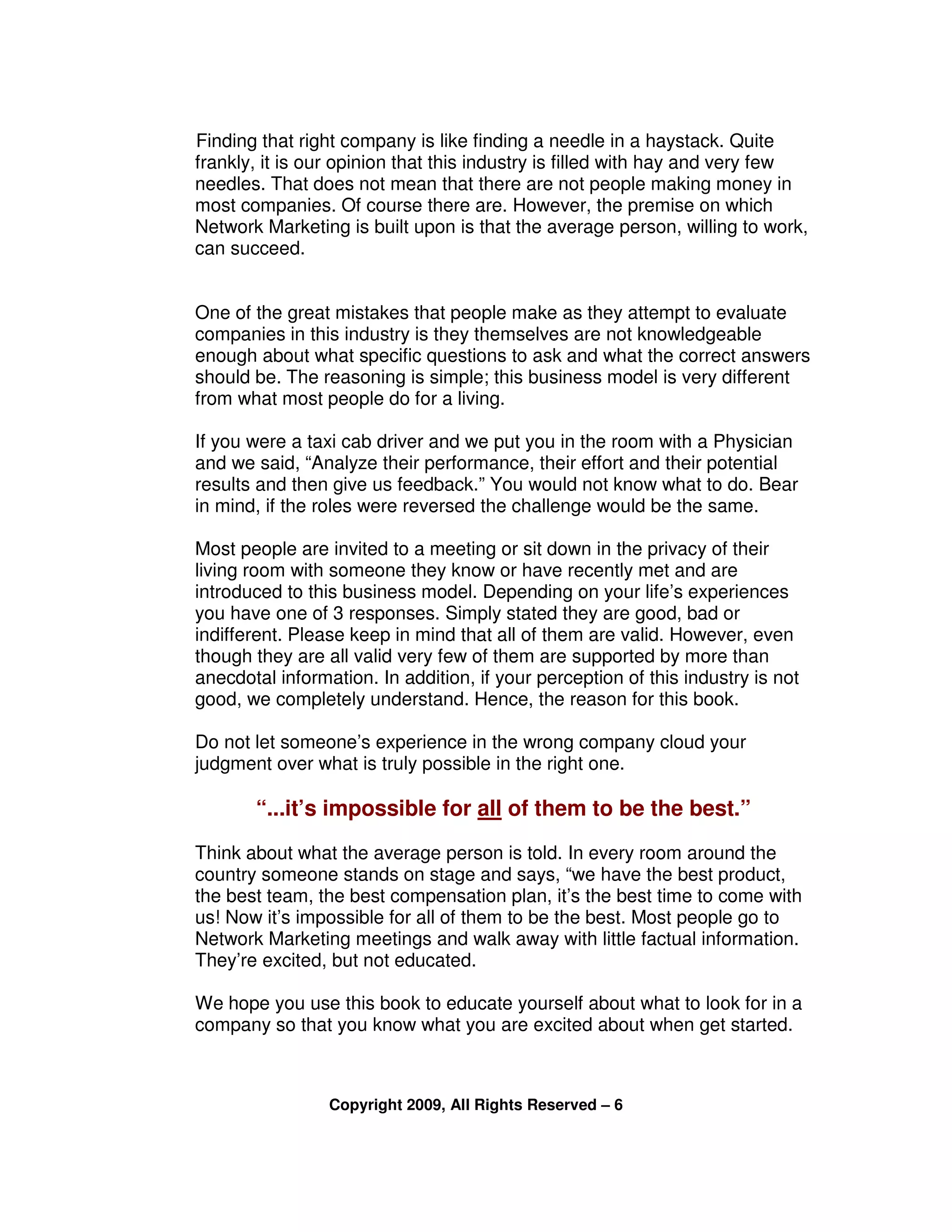 A Revolution In Network Marketing