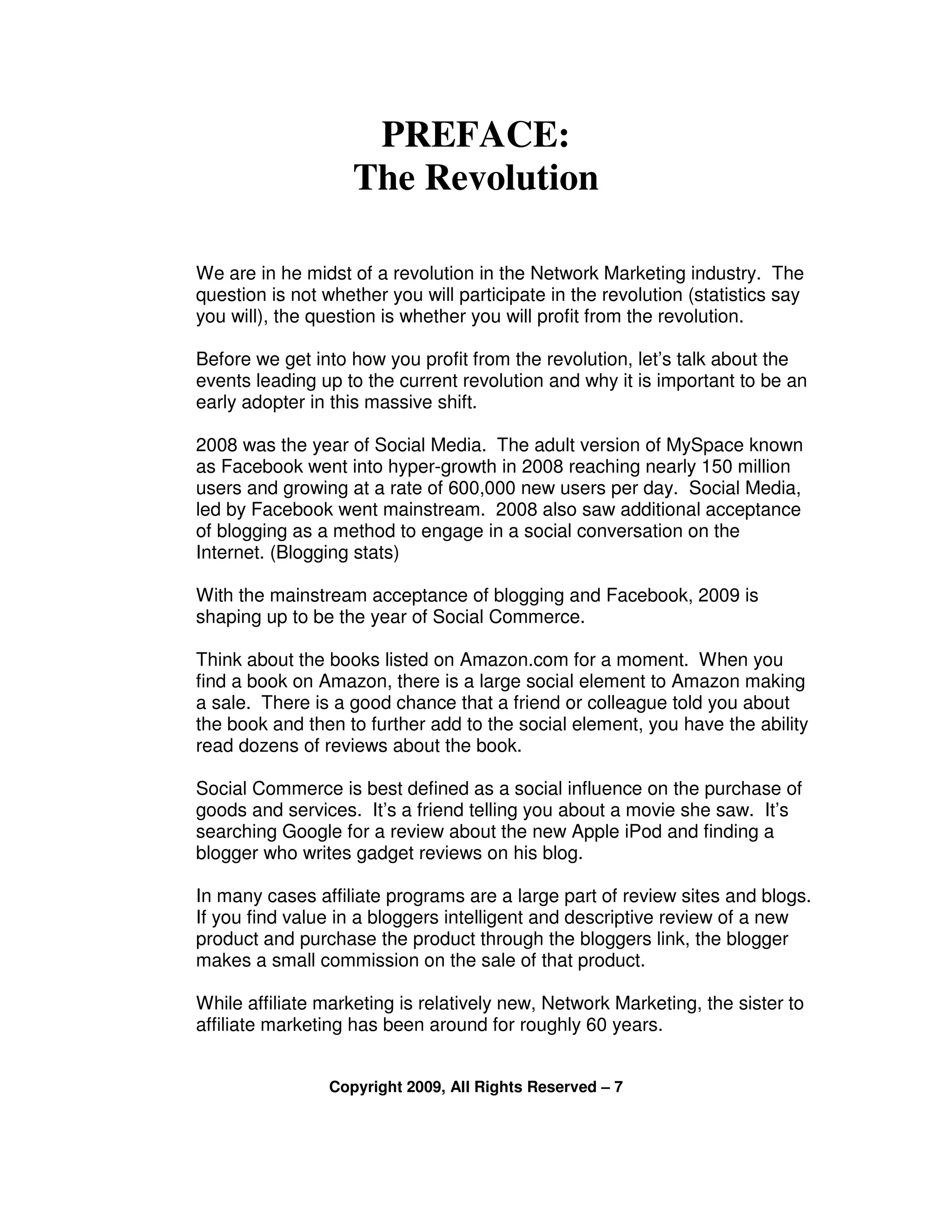 A Revolution In Network Marketing