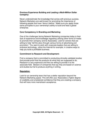 A Revolution In Network Marketing