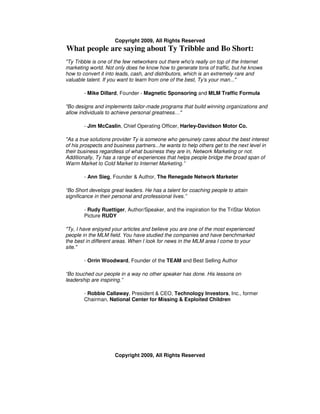 A Revolution In Network Marketing