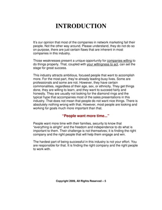 A Revolution In Network Marketing