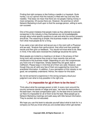 A Revolution In Network Marketing