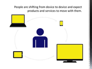 People are shifting from device to device and expect products and services to move with them.