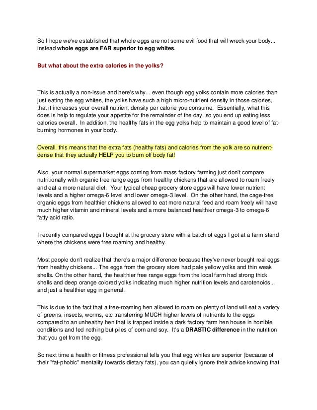 Are whole eggs or egg whites better for you