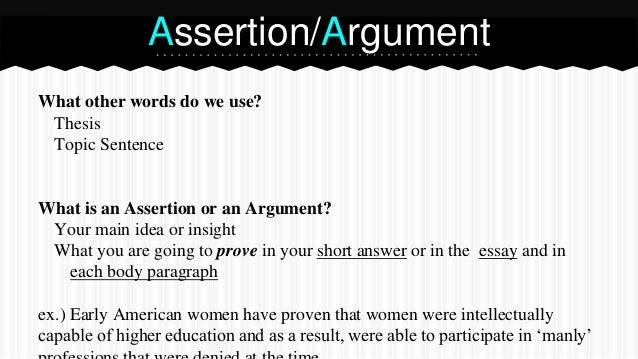 Context assertion thesis