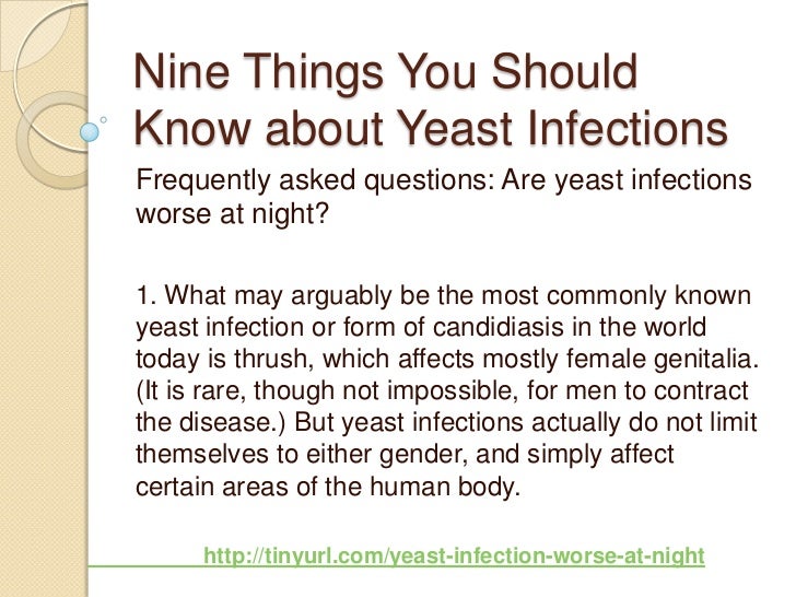yeast infections worse at night