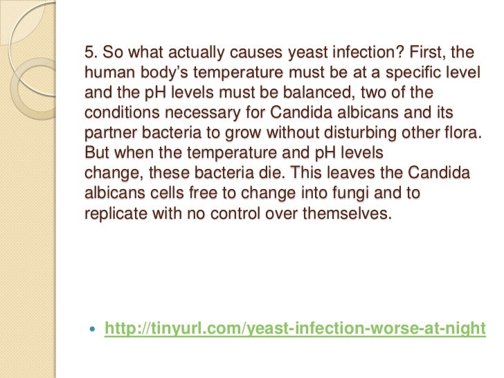 yeast infections worse at night