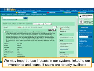 We may import these indexes in our system, linked to our
inventories and scans, if scans are already available
 