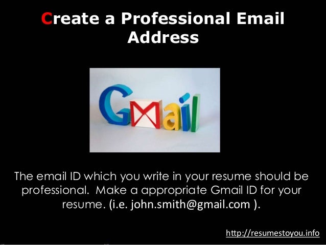 professional email address for resumes