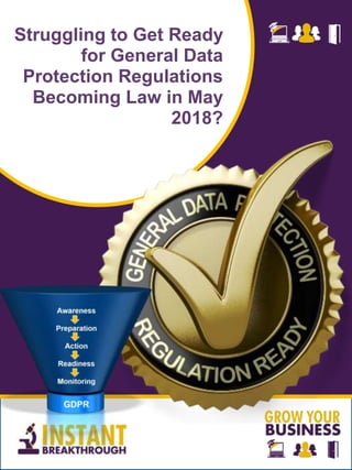 Struggling to Get Ready
for General Data
Protection Regulations
Becoming Law in May
2018?
 