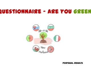 Questionnaire – Are you Green
Portugal results
 
