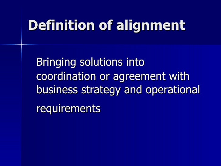 Are You in Alignment?