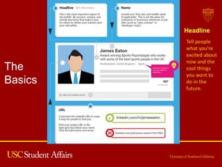 The
Basics
Headline
Tell people
what you're
excited about
now and the
cool things
you want to
do in the
future.
 