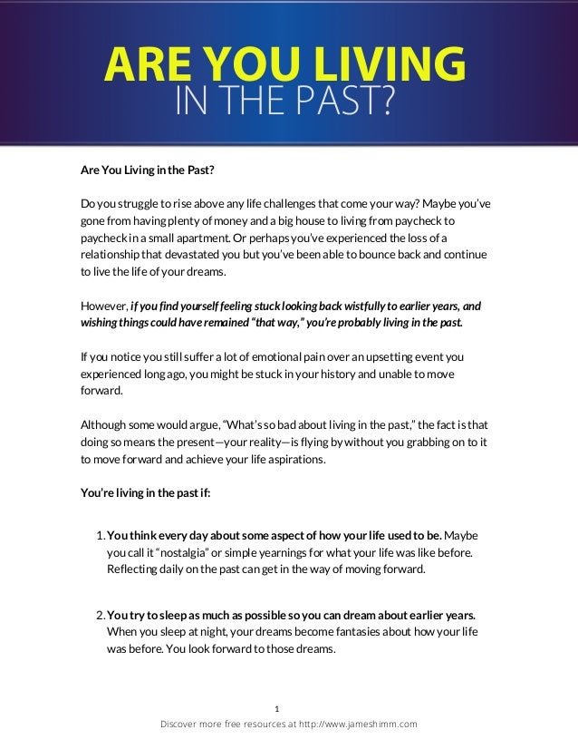 Are You Living In The Past