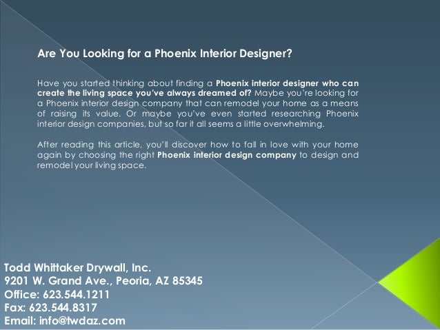 Are You Looking For A Phoenix Interior Designer
