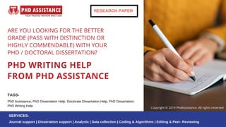 ARE YOU LOOKING FOR THE BETTER
GRADE (PASS WITH DISTINCTION OR
HIGHLY COMMENDABLE) WITH YOUR
PHD / DOCTORAL DISSERTATION?
PHD WRITING HELP
FROM PHD ASSISTANCE
Journal support | Dissertation support | Analysis | Data collection | Coding & Algorithms | Editing & Peer- Reviewing
PhD Assistance, PhD Dissertation Help, Doctorate Dissertation Help, PhD Dissertation,
PhD Writing Help
TAGS-
SERVICES-
Copyright © 2019 PhdAssistance. All rights reserved
RESEARCH PAPER
 