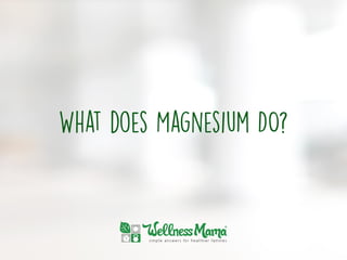 What does Magnesium DO?
 