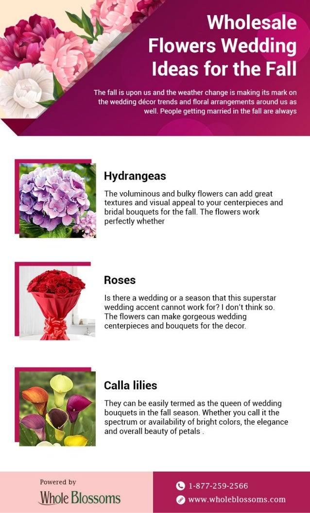 Ideas To Include Wholesale Flowers For Your Fall Wedding
