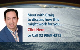 Meet with Craig
to discuss how this
might work for you…
Click Here
or Call 02 9869 4313
 