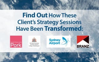 Find OutHowThese
Client’s Strategy Sessions
Have Been Transformed:
 