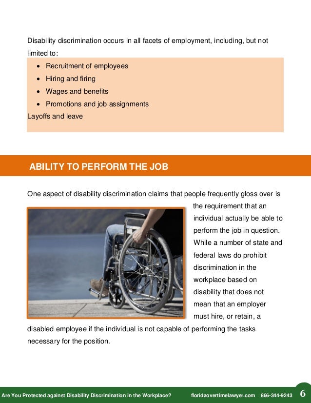 Are You Protected Against Disability Discrimination in the Workplace?