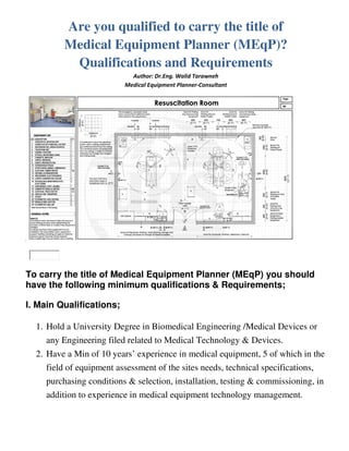 Medical Equipment Planner Qualifications and Requirements | PDF